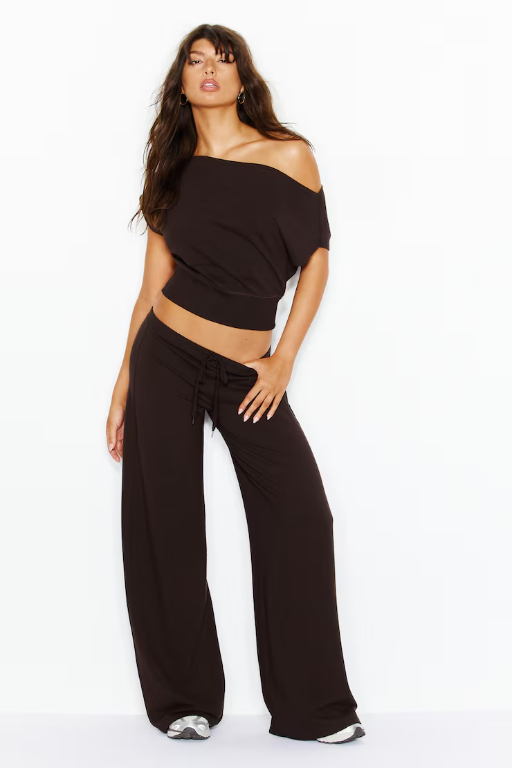 Stretchterry Wide Leg Pants