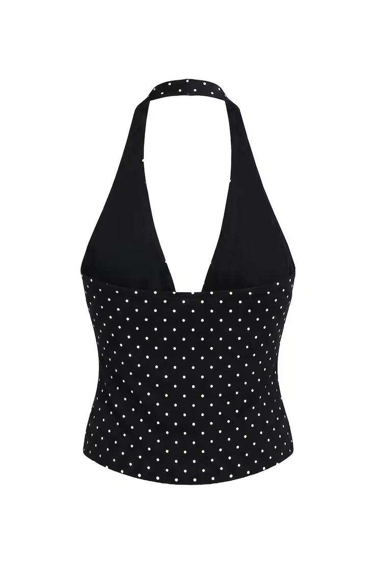 Stretchterry Plunge Halter Top - Image 7
