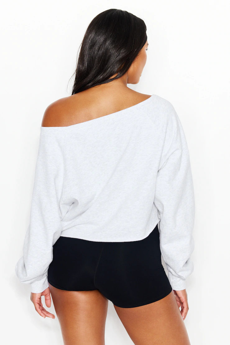 Softterry Raw-Edge Off Shoulder Sweatshirt - Image 4