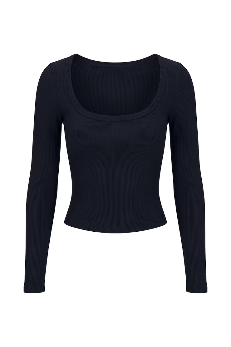 Snatchrib Scoop Neck Longsleeve Top - Image 2