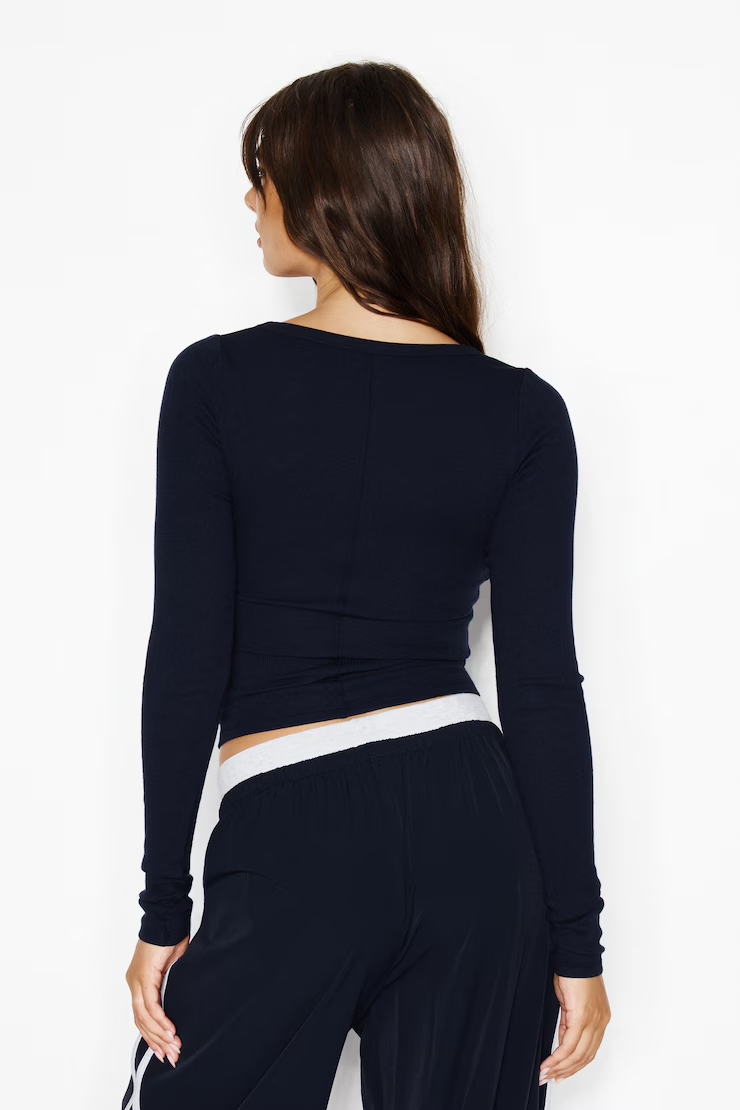 Snatchrib Scoop Neck Longsleeve Top - Image 6