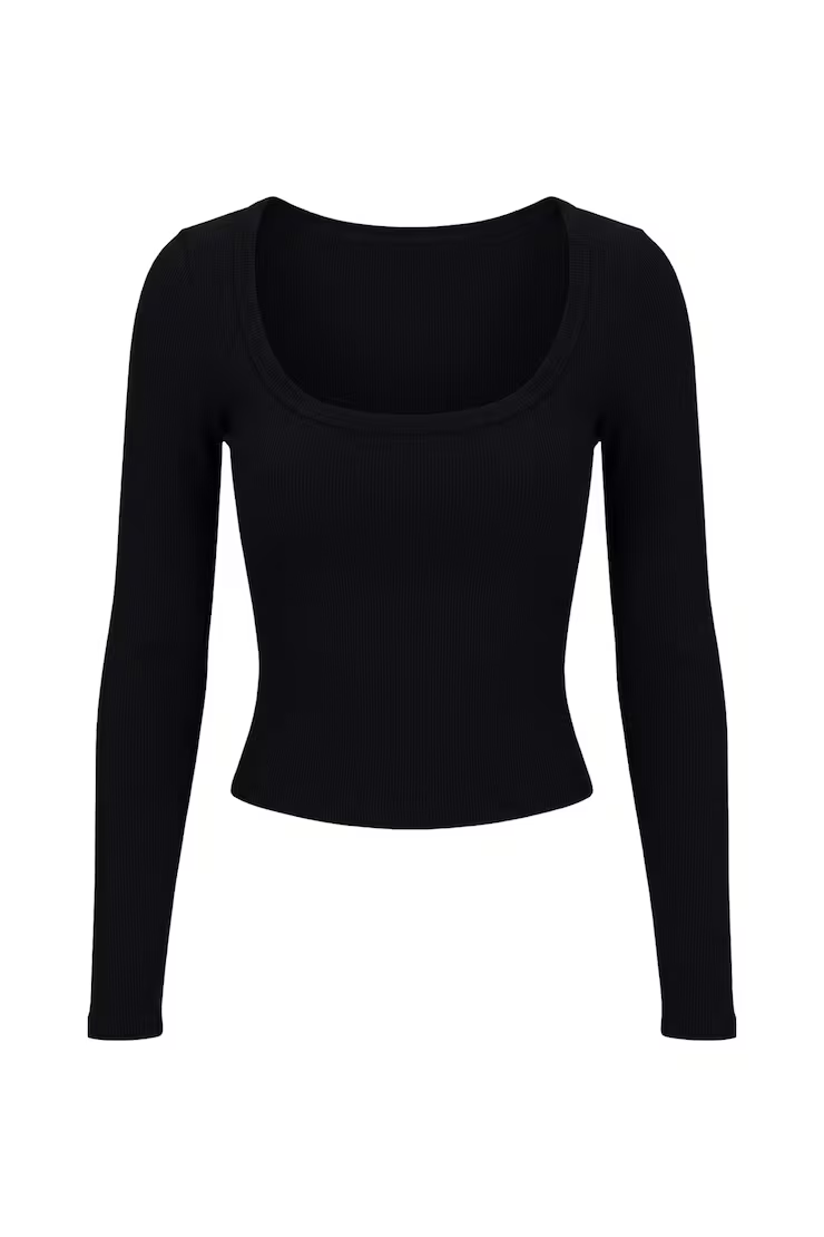 Alternative view of Snatchrib Scoop Neck Longsleeve Top