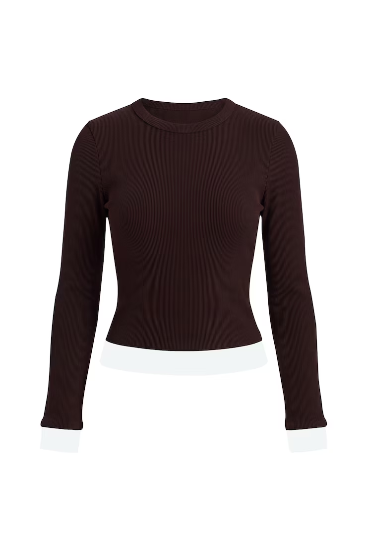 Alternative view of Snatchrib Double Layer Longsleeve Top