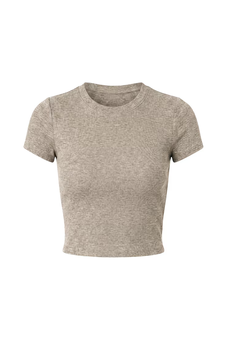 Alternative view of Snatchrib Cropped Crewneck T-Shirt