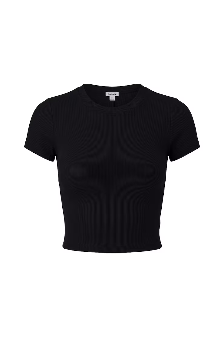 Alternative view of Snatchrib Cropped Crewneck T-Shirt