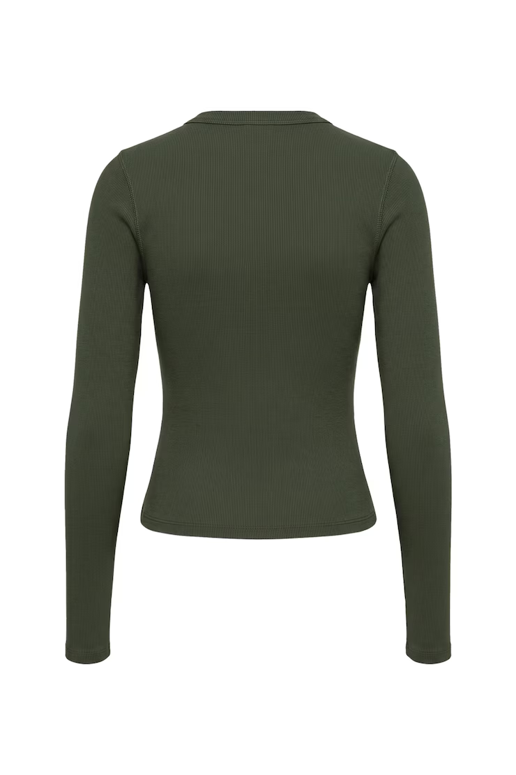 Snatchrib Crewneck Henley Long Sleeve Top - Image 7