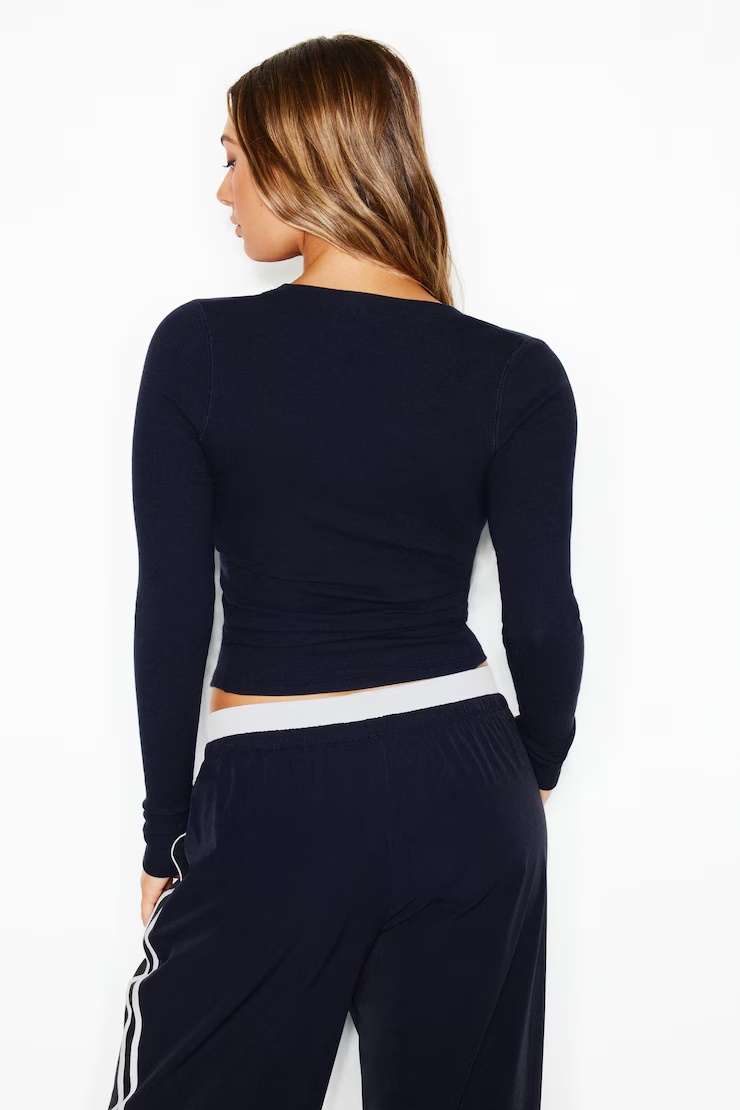 Snatchrib Crewneck Henley Long Sleeve Top - Image 6