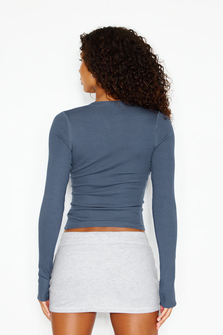Snatchrib Crewneck Henley Long Sleeve Top - Image 6