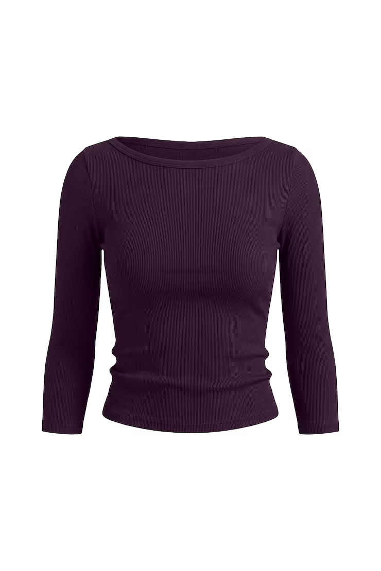 Alternative view of Snatchrib 3/4 Sleeve Top