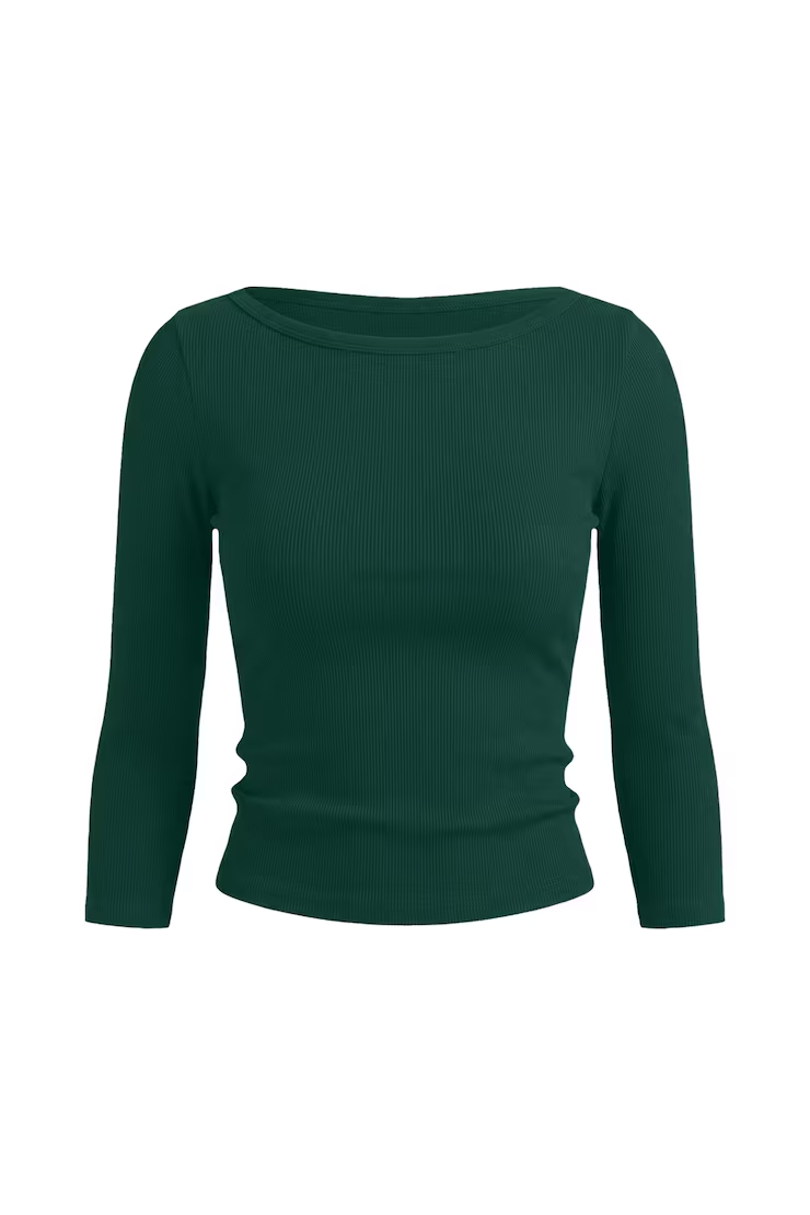 Alternative view of Snatchrib 3/4 Sleeve Top