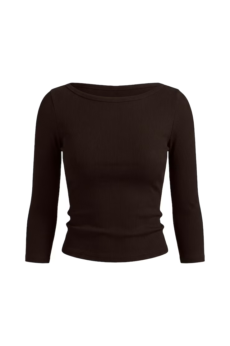 Alternative view of Snatchrib 3/4 Sleeve Top