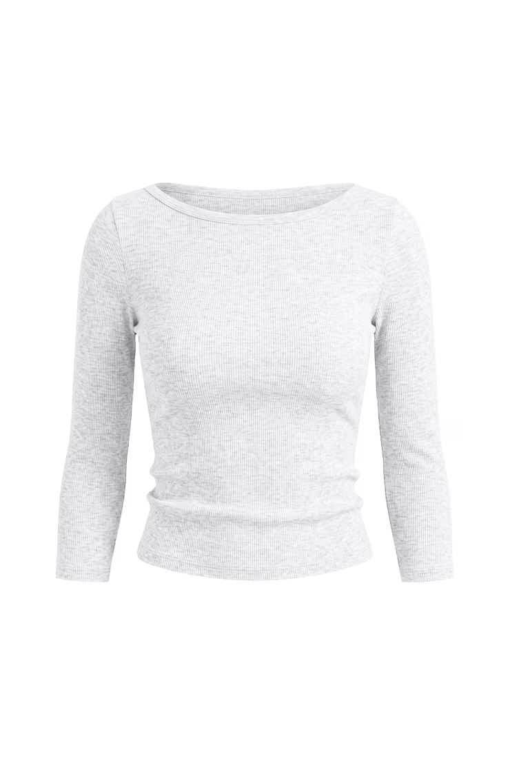 Alternative view of Snatchrib 3/4 Sleeve Top