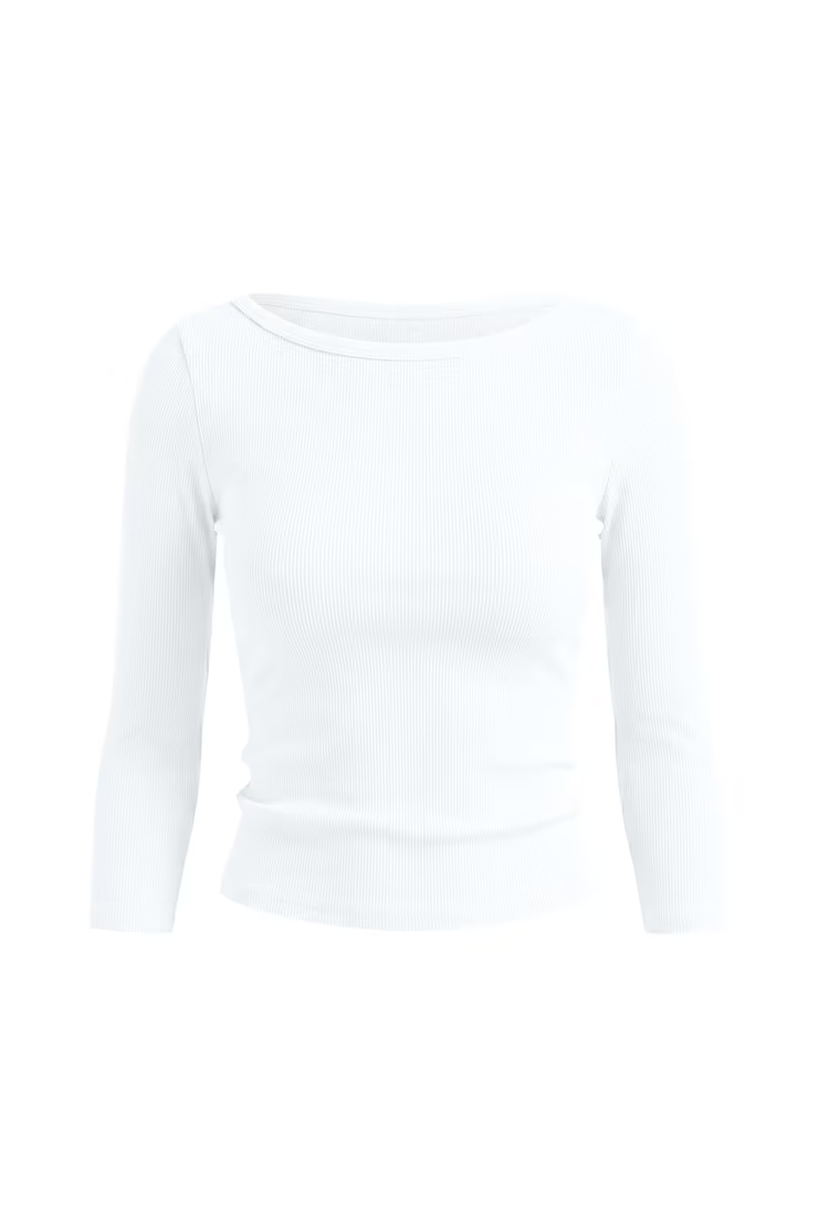 Alternative view of Snatchrib 3/4 Sleeve Top