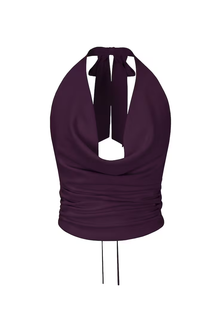 Smooth Open Back Cowl Top - Image 2