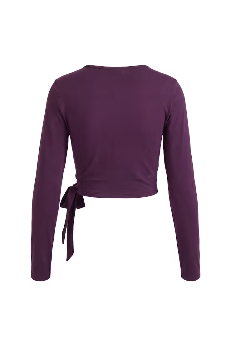 Smooth Long Sleeve Wrap Top - Image 7
