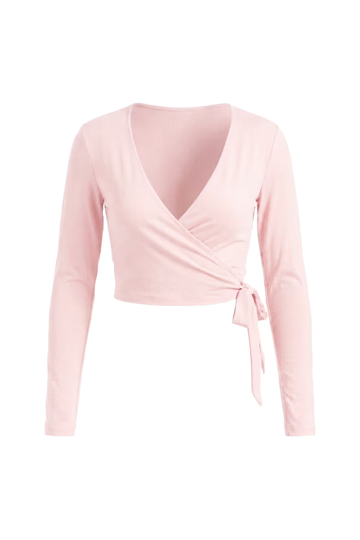 Alternative view of Smooth Long Sleeve Wrap Top