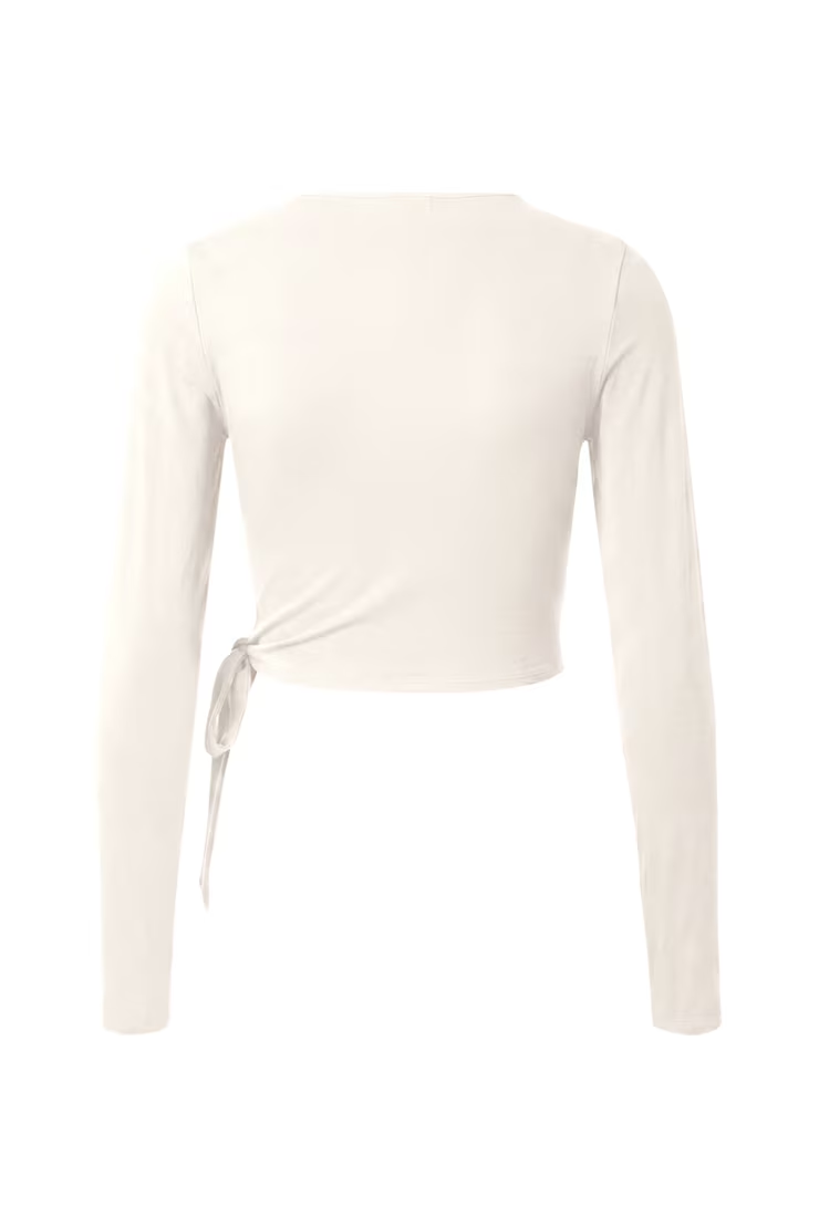 Smooth Long Sleeve Wrap Top - Image 7
