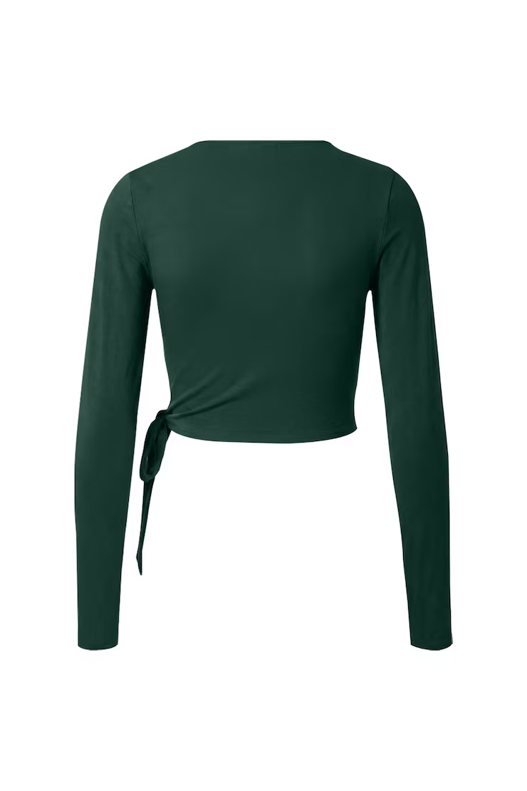 Smooth Long Sleeve Wrap Top - Image 7