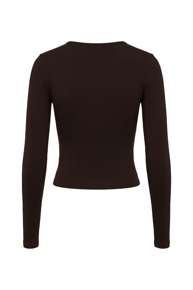Sleek Plunge Longsleeve Top - Image 7