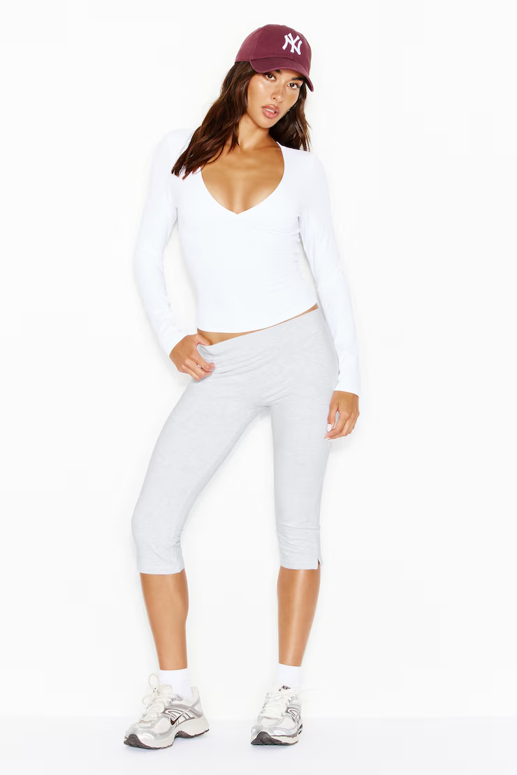 Sleek Plunge Longsleeve Top - Image 4