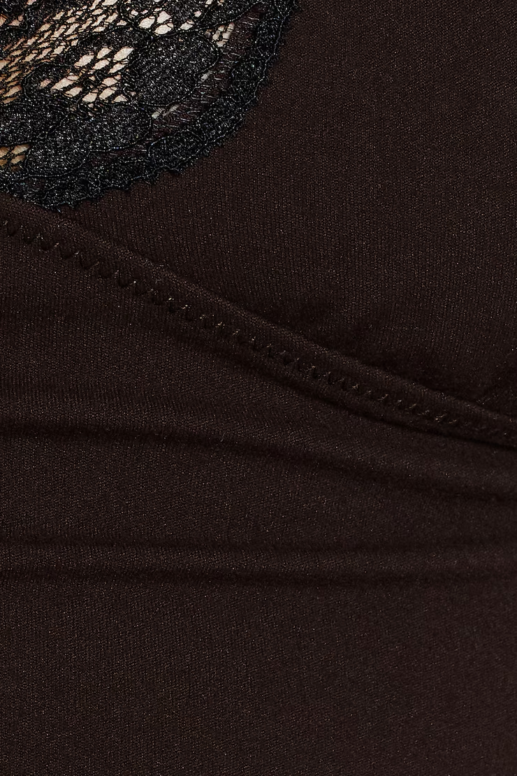 Sleek Plunge Lace Trim Cami Top - Image 8