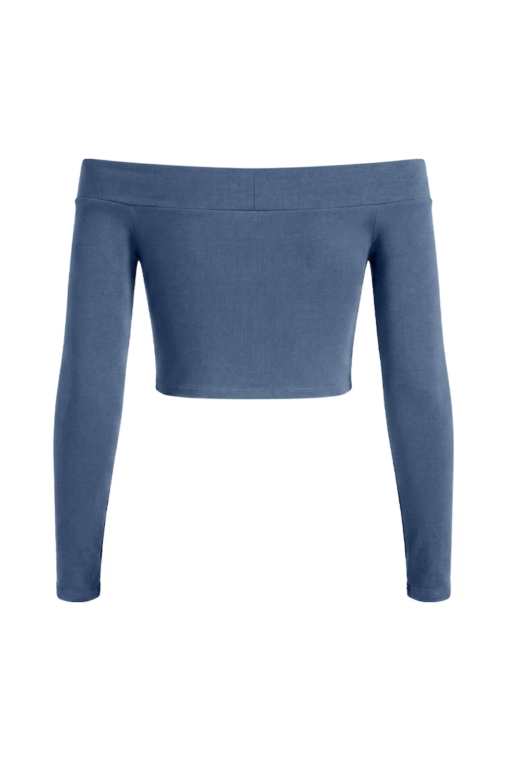 Sleek Off Shoulder Long Sleeve Top - Image 7