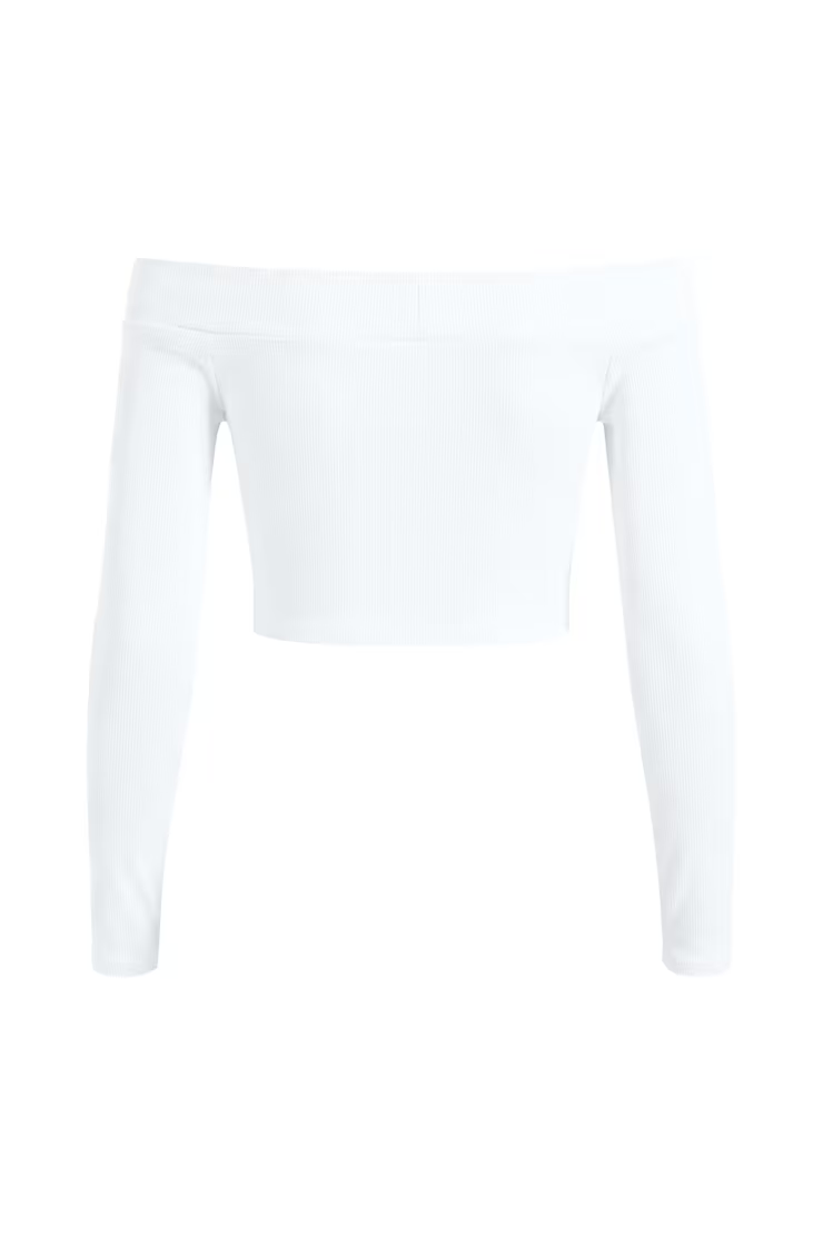 Sleek Off Shoulder Long Sleeve Top - Image 7