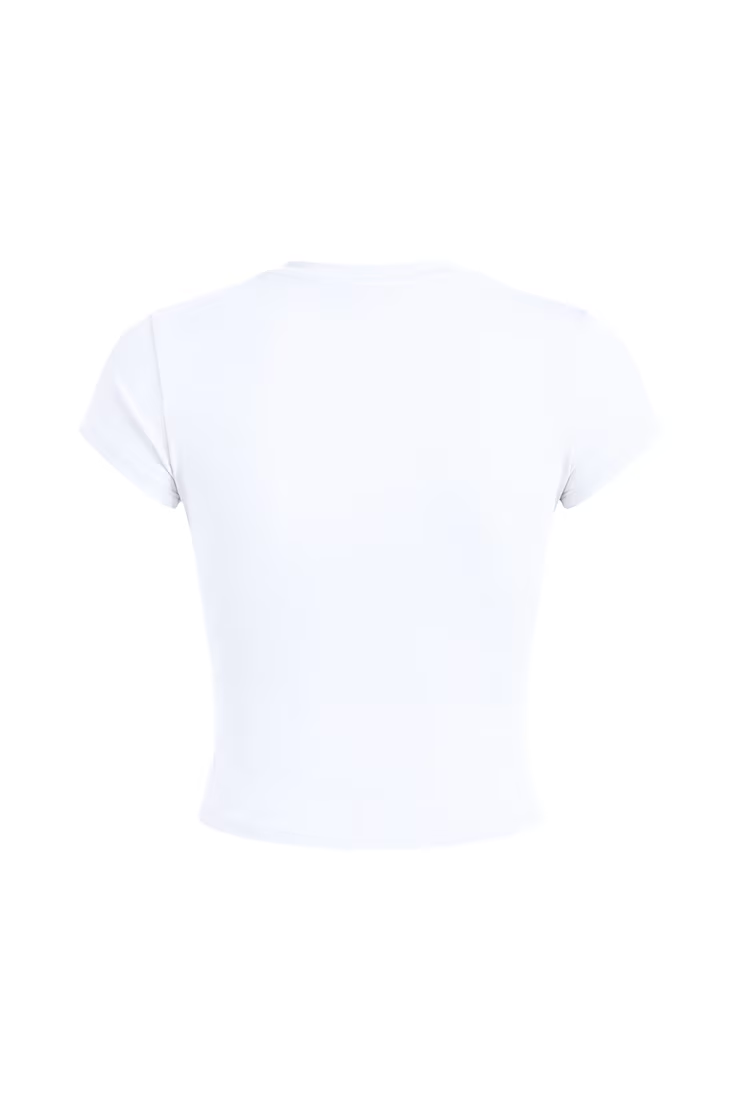 Sleek High V-Neck Short Sleeve Top - Image 7