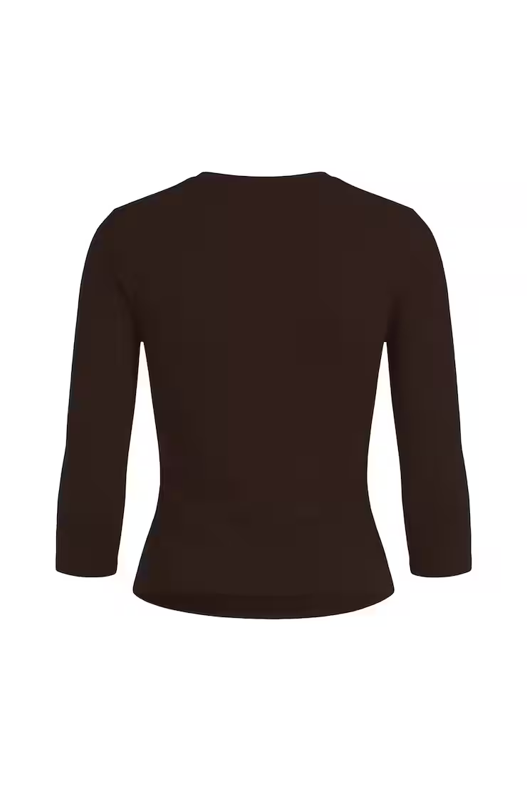 Sleek High V-Neck 3/4 Sleeve Top - Image 7