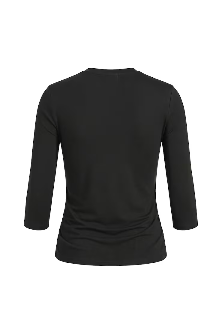 Sleek High V-Neck 3/4 Sleeve Top - Image 7