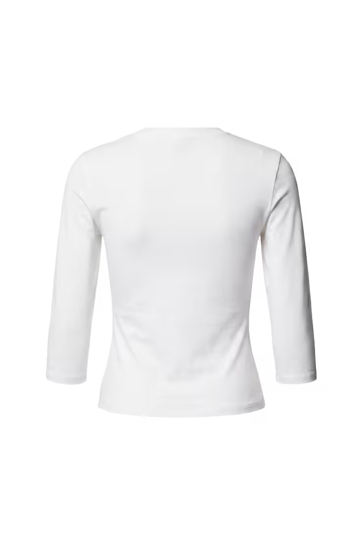 Sleek High V-Neck 3/4 Sleeve Top - Image 7