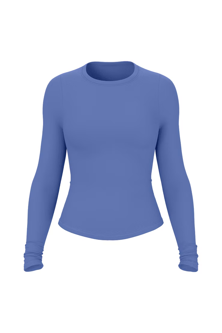 Sleek Crewneck Longsleeve Top - Image 2