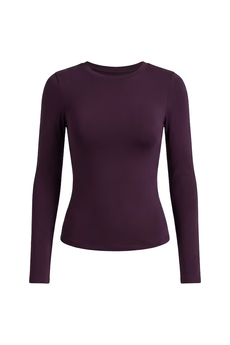 Sleek Crewneck Longsleeve Top - Image 2