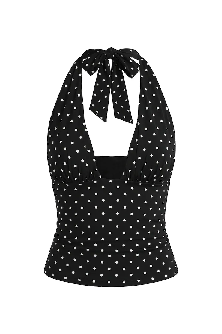 Alternative view of Ruched Pixie Halter Top