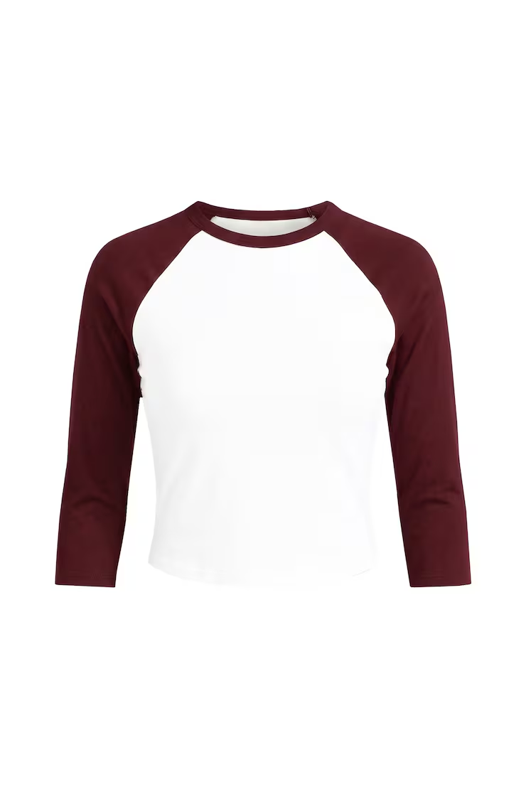 Raglan Baseball 3/4 Sleeve Top - Image 2