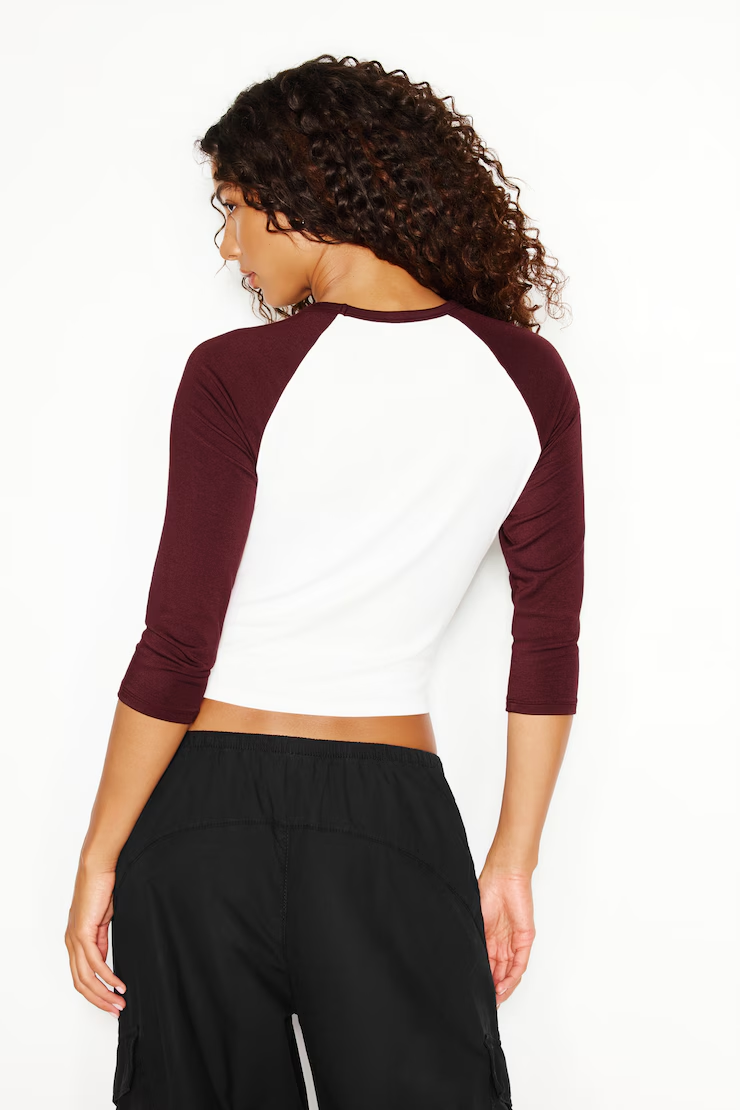 Raglan Baseball 3/4 Sleeve Top - Image 6