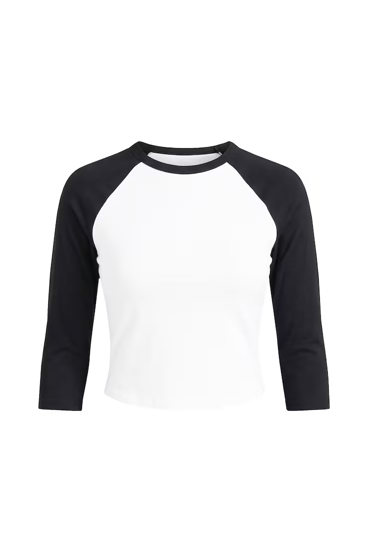 Alternative view of Raglan Baseball 3/4 Sleeve Top