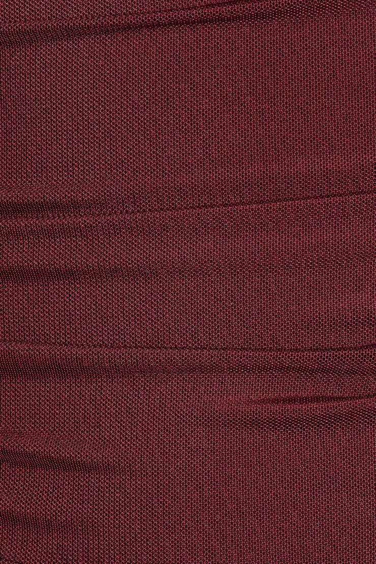 Plunge Ruched Tie Mesh Top - Image 8
