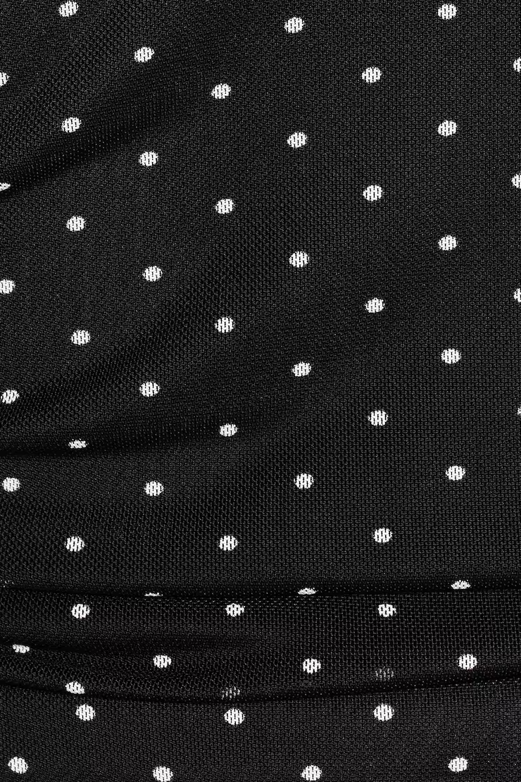 Plunge Ruched Tie Mesh Top - Image 8