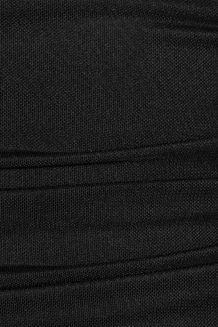 Plunge Ruched Tie Mesh Top - Image 8