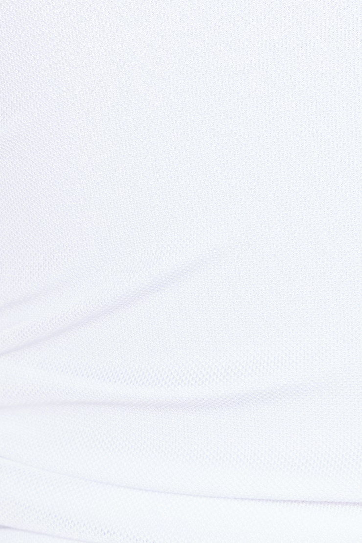 Plunge Ruched Tie Mesh Top - Image 7