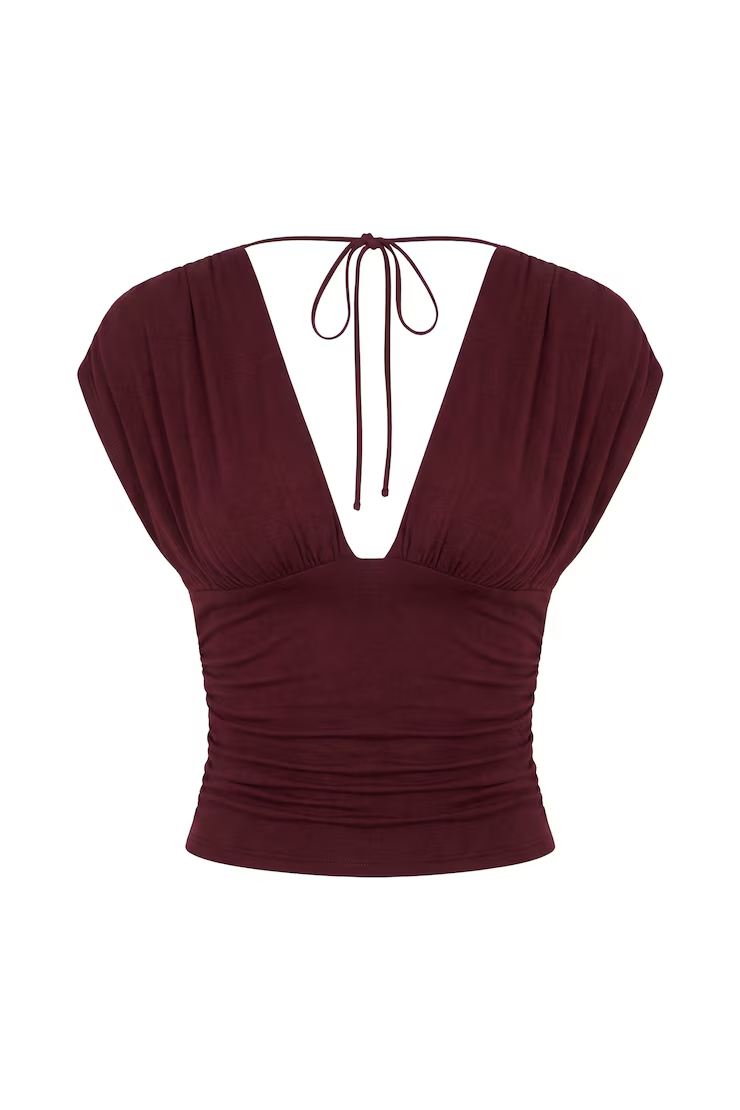 Plunge Open Tie Back Top - Image 2