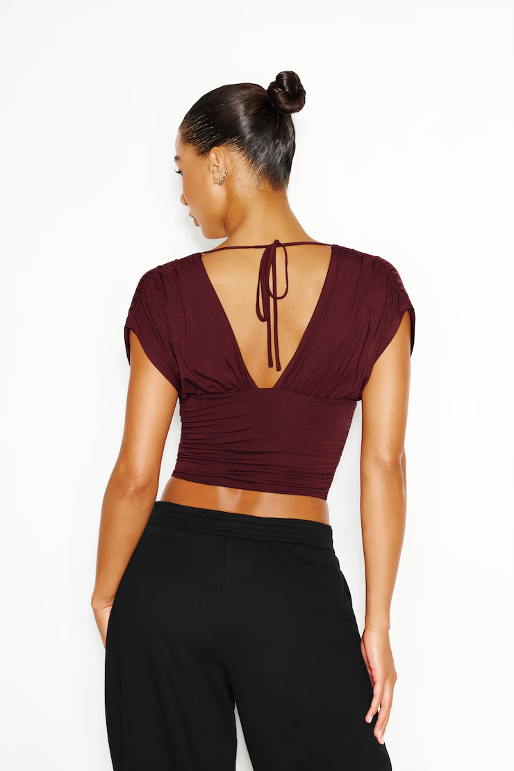 Plunge Open Tie Back Top - Image 6