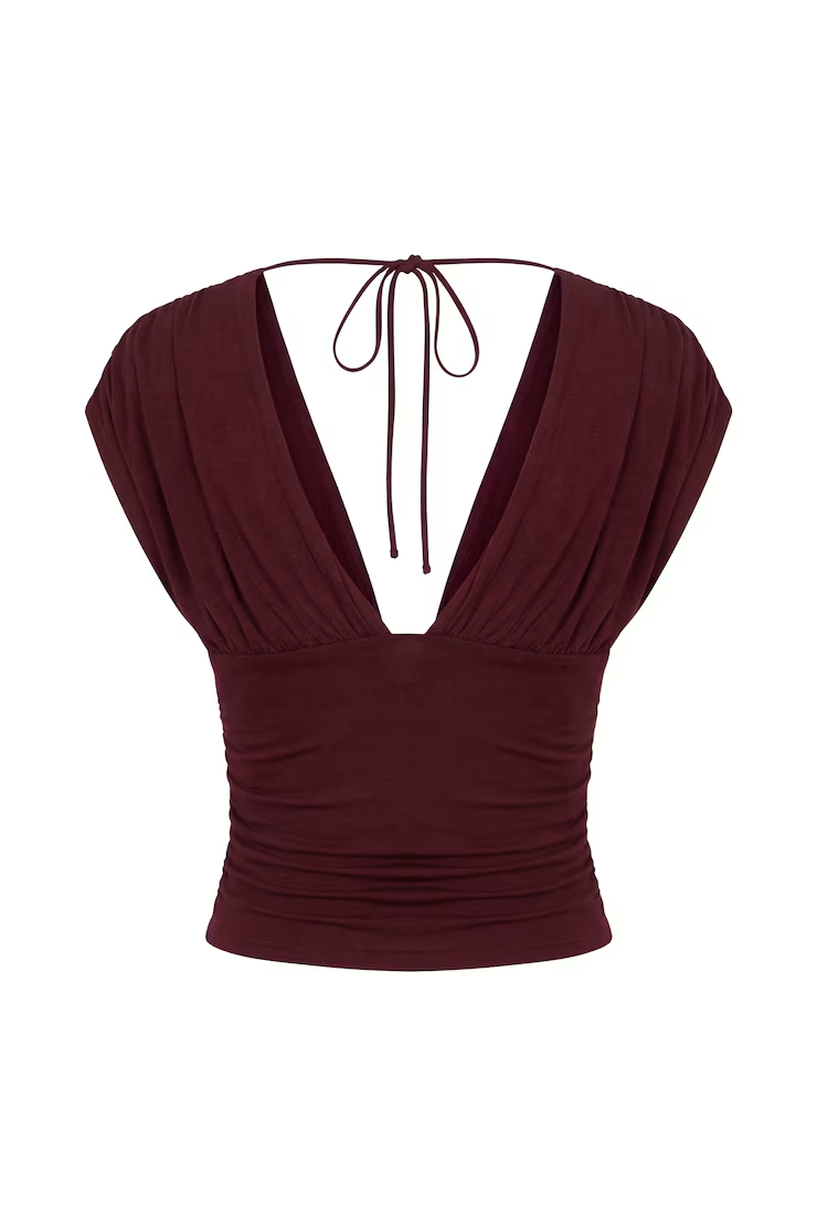 Plunge Open Tie Back Top - Image 7