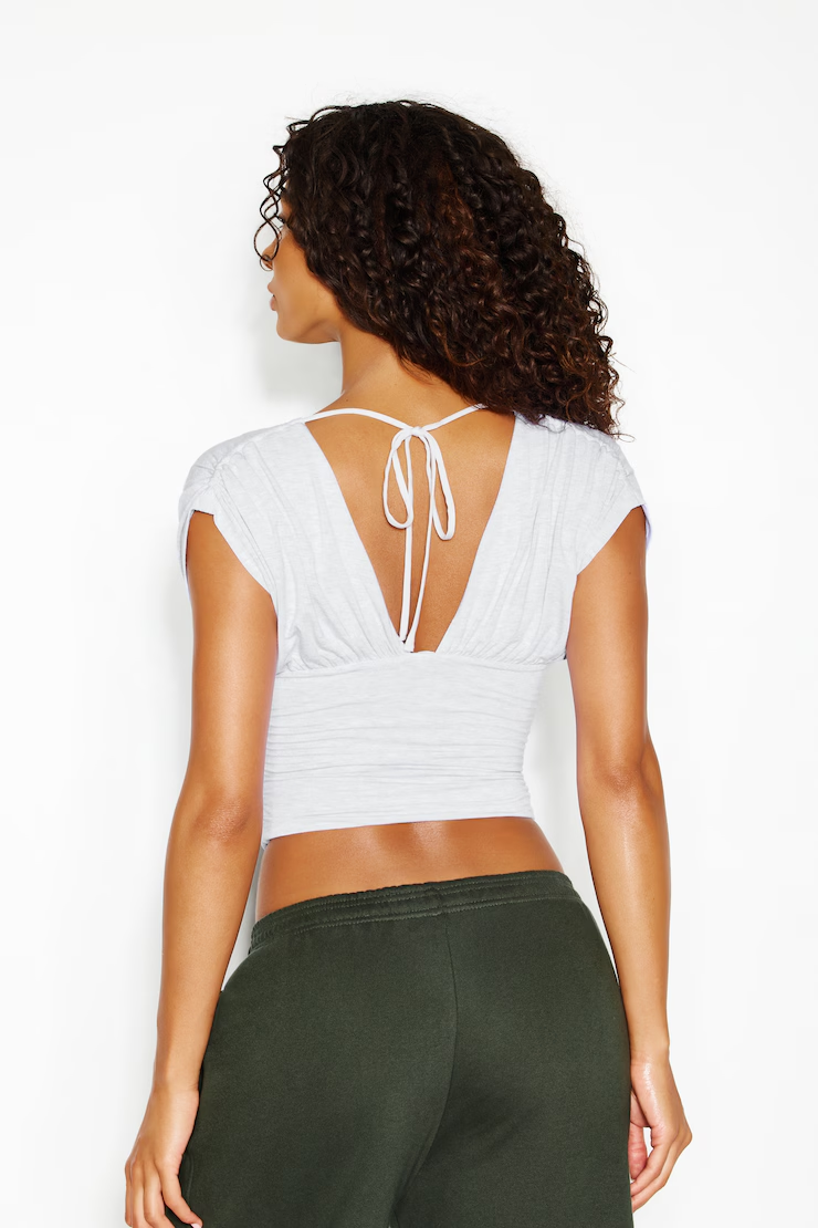 Plunge Open Tie Back Top - Image 6