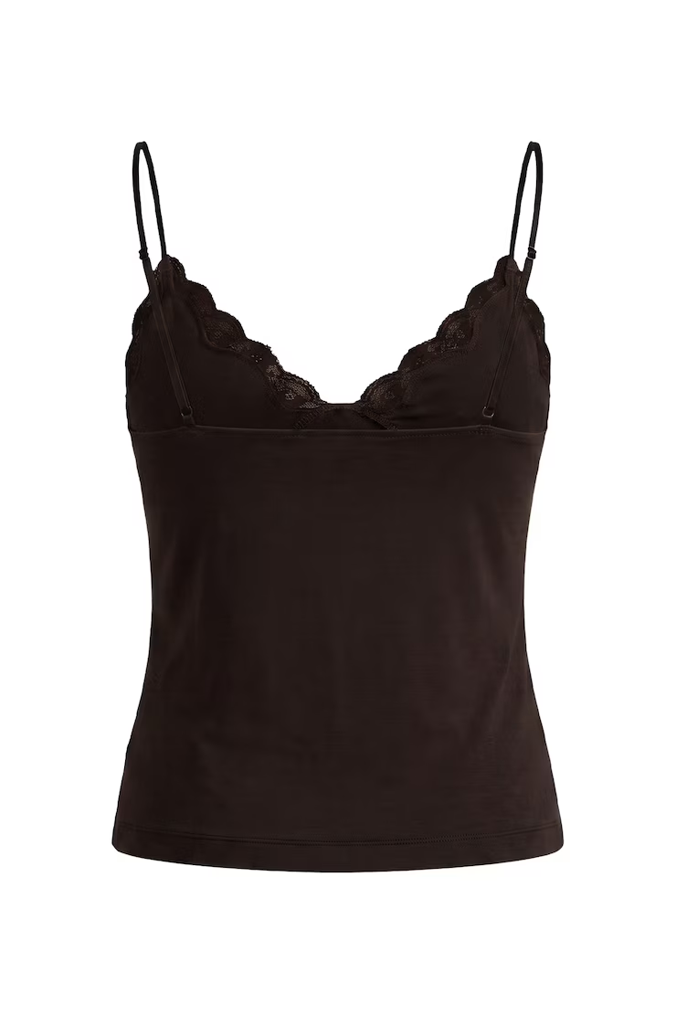 Plunge Lace Trim Cami Top - Image 7