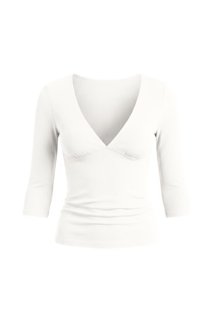 Plunge 3/4 Sleeve Top - Image 2