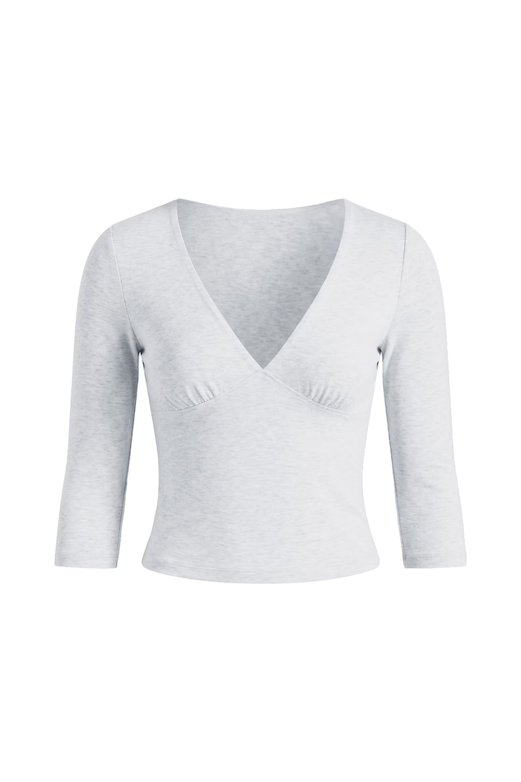 Plunge 3/4 Sleeve Top - Image 2