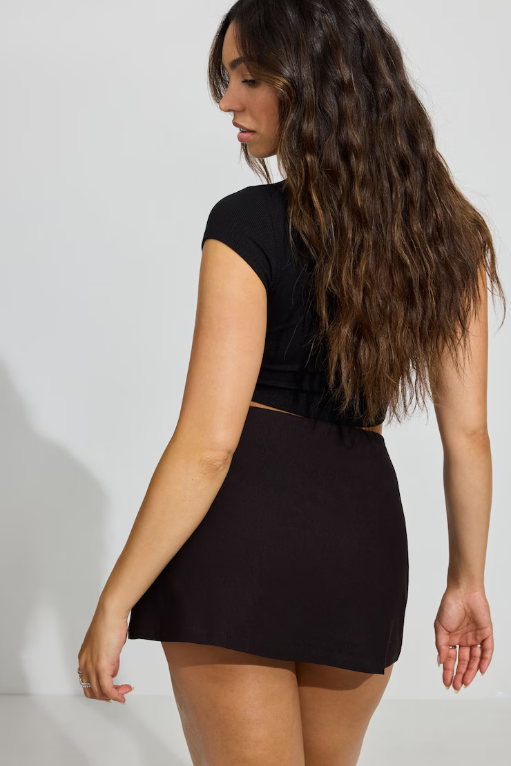 Alternative view of Paris A-Line Micro Skort