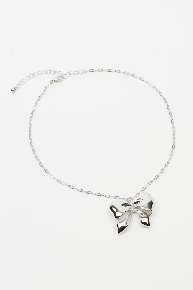 Alternative view of Oversized Metal Bow Necklace
